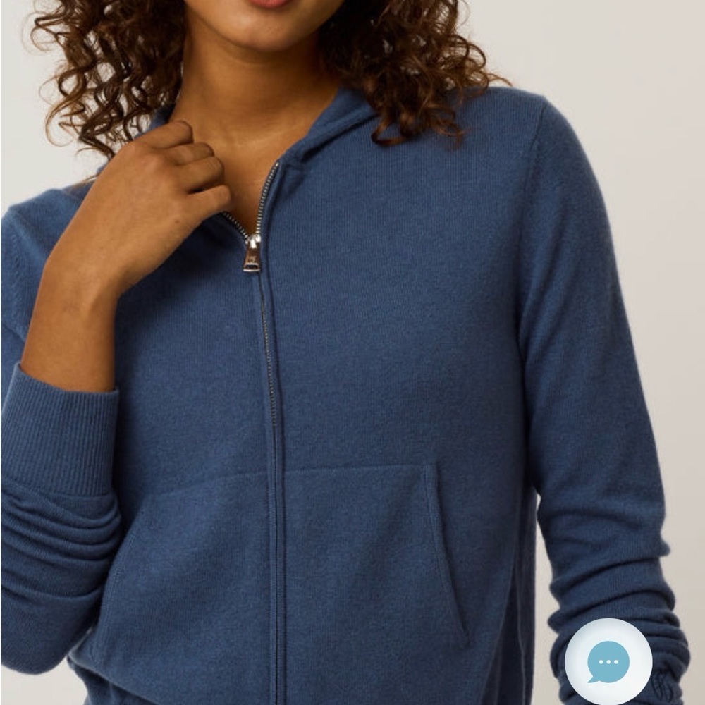 Greyson Blue Cashmere Zip Up Hoodie - Picture 3 of 8